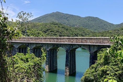 Awesome view of the masonry bridge