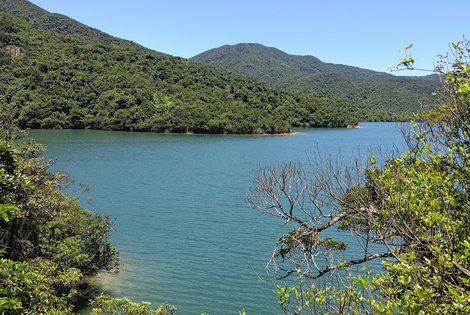 First glimpse of Tai Tam Tuk Reservoir