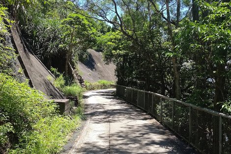 Keep following the concrete road