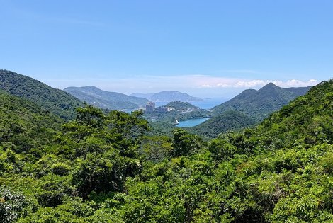 Overhead views of Tai Tam Reservoir